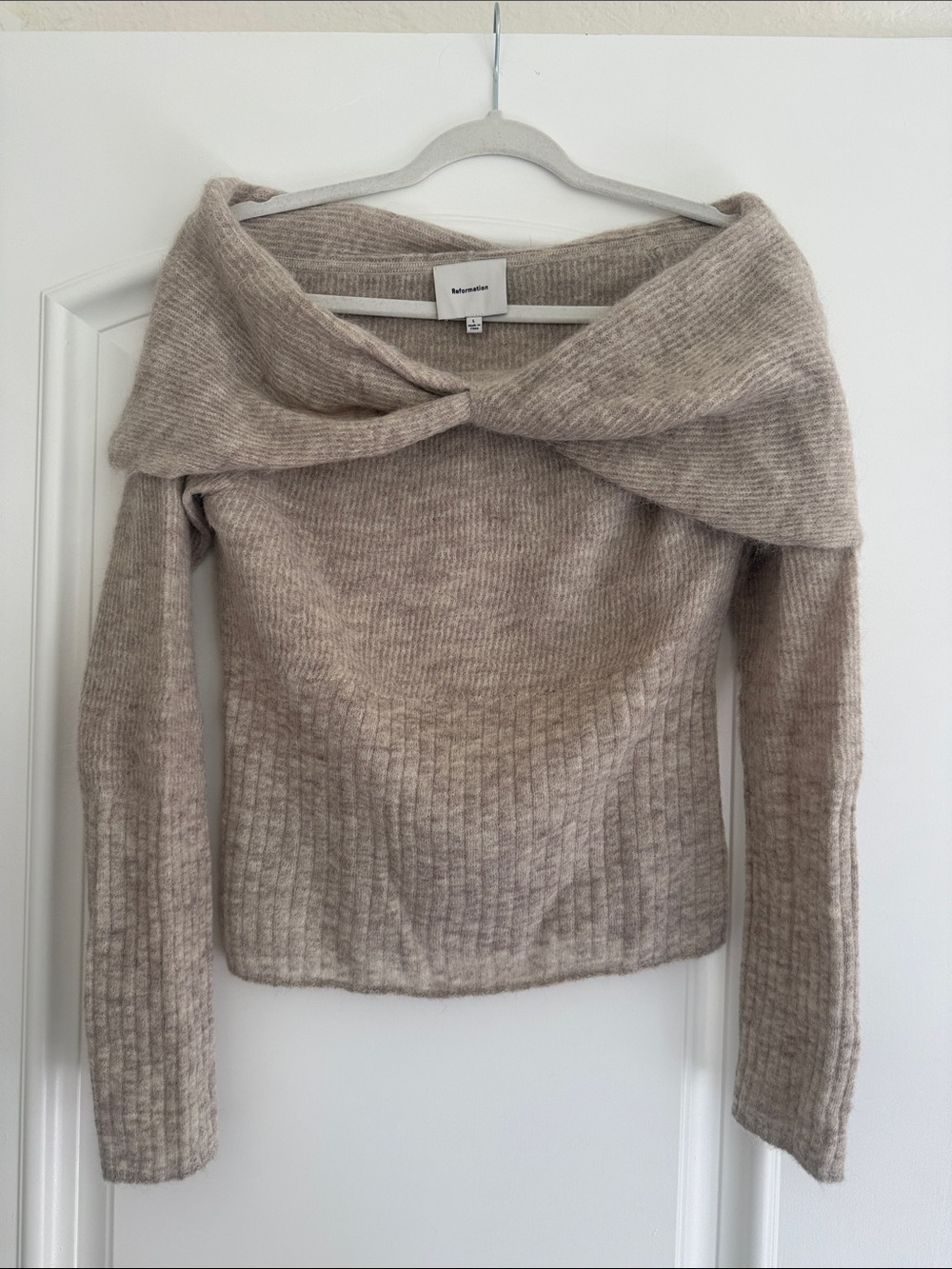 Reformation Florie Twist Front Sweater